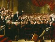 Benjamin Robert Haydon Oil painting of William Smeal addressing the Anti-Slavery Society at their annual convention France oil painting artist